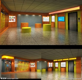 企业展厅设计效果图图片