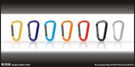 彩色登山扣钥匙扣