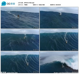 实拍冲浪视频素材