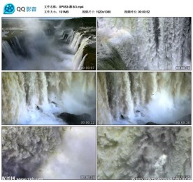 自然流水瀑布风景