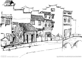 凤凰 古镇 透明底 分层