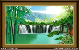 风景画 流水