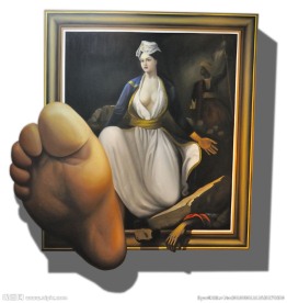 3D立体画 大脚女人