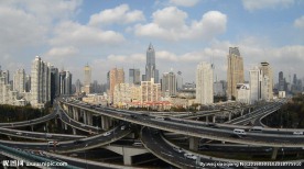 实拍上海立交桥视频