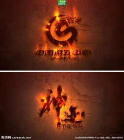 震撼火焰粒子标志片头AE模板