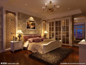 豪华欧式卧室效果图