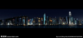 香港夜景 香港大楼