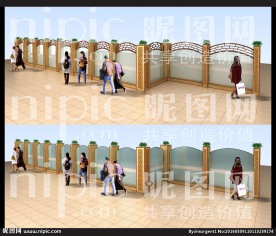 商场车站快轨地铁站公共场所隔断