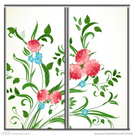花卉移门