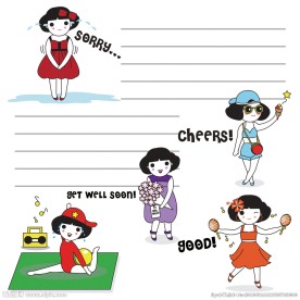 日常生活场景人物漫画