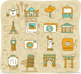 简洁旅游元素