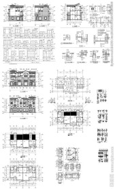 欧式别墅建筑装饰设计图纸