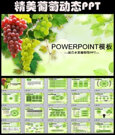 精美葡萄ppt动态模板