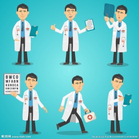 医生表情包卡通海报