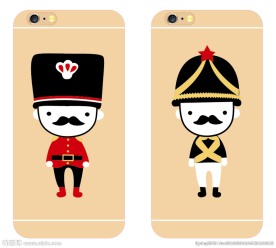 可爱卡通英国大兵图案