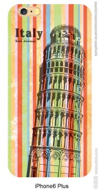 复古比萨斜塔图案