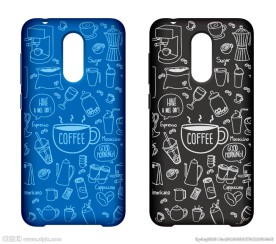 涂鸦咖啡文化镭雕图案