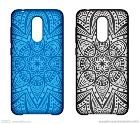 潮流花纹图案镭雕手机壳