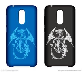 复古龙纹镭雕图案手机壳