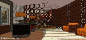 接待前厅草图大师SU模型