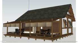 茶室店面设计草图大师SU模型