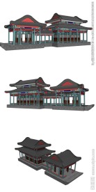 画舫景观建筑草图大师SU模型