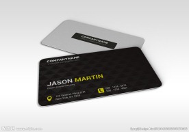 黑色菱形背景名片模板