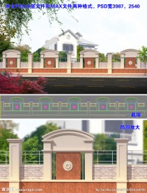 欧式透视墙(带贴图)