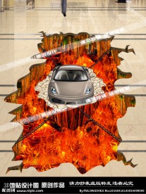 3D地贴 汽车4S店地画