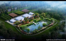 别墅绿化效果图