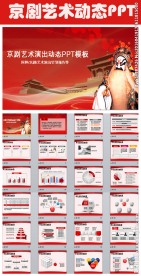 京剧演出文化工作总结宣传PPT