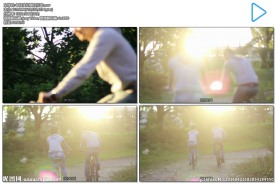 骑自行车的情侣