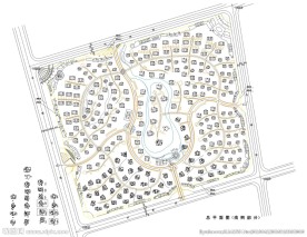 别墅楼盘规划总平面图