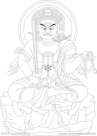不动明王线描画