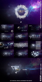 紫色唯美科技商务PPT