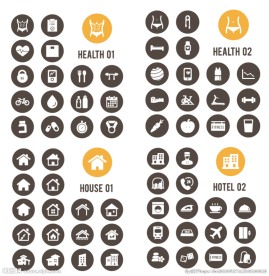 健康 家庭 矢量 图标