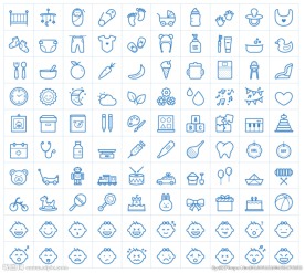 宝贝 线性 矢量 图标