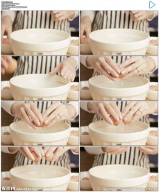 将鸡蛋打进碗里