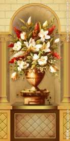 优美花朵花卉植物玄关