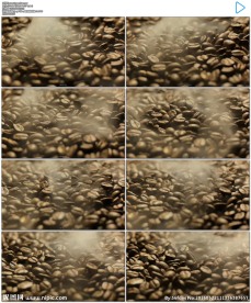 冒着热气的咖啡豆