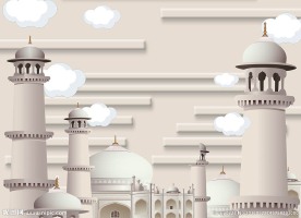 现代简约欧式建筑背景墙