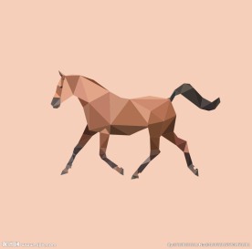 精致矢量三角小马驹