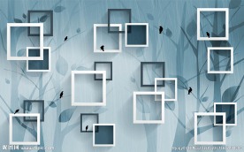 现代简约方框背景墙