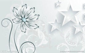 现代简约优雅花卉植物背景墙