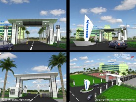 厂区 单位大门效果图