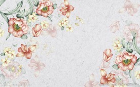 经典花朵花卉背景墙