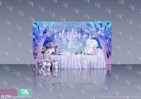 冰雪森林签到台