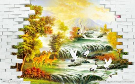 超高清壁画背景墙梦境PSD墙绘