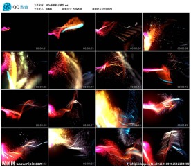 彩色粒子喷发图形舞台演出LED