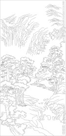 山水画 国画 松树